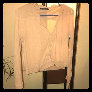 Abercrombie & Fitch pink long sleeve blouse/shirt